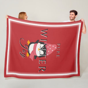 Pure Winter Joy w/ Penguin Fleece Blanket