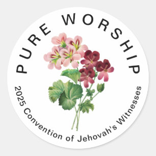 Pure Worship 2025 Convention JW Classic Round Sticker