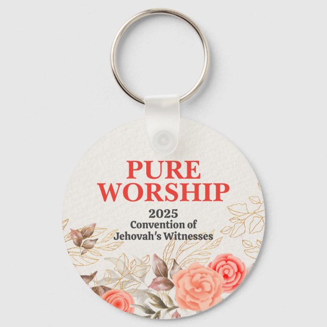 Pure Worship 2025 Convention JW Gifts Keychain (Front)
