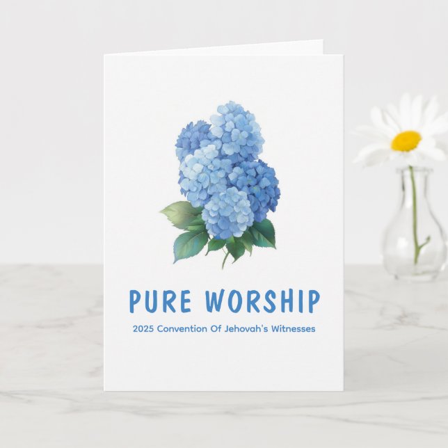 Pure Worship 2025 Convention | JW Greeting Card (Small Plant)