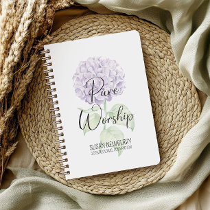 Pure Worship 2-Sided Notebook with Hydrangea