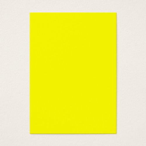 Pure Yellow - Neon Lemon Bright Template Blank Business Cards