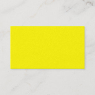 Pure Yellow - Neon Lemon Bright Template Blank Business Card