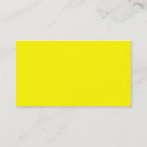 Customizable Pure Yellow - Neon Lemon Bright Template Blank Business Card