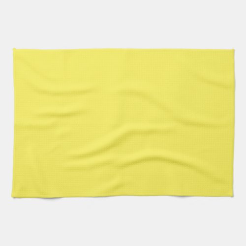 Pure Yellow Solid Color Blank Template Trendy Kitchen Towel