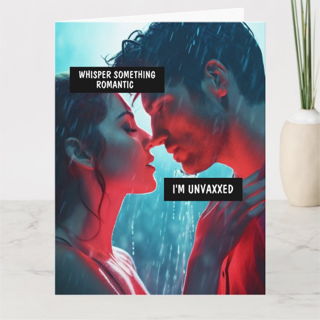 PUREBLOOD ROMANTIC ANTI-VAX GREETING CARD (Front)