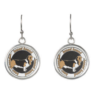 Purebred Basset Hound Dog Lovers Gift Earrings