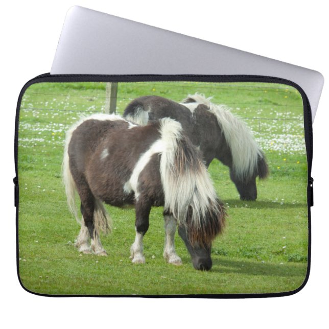 Purebred Shetland Paint Ponies Laptop Sleeve (Front)