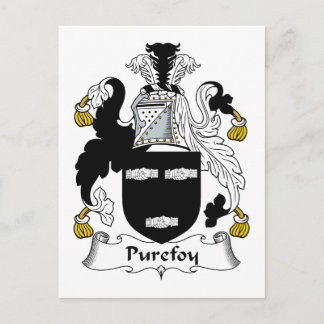 Purefoy Family Crest Postcard