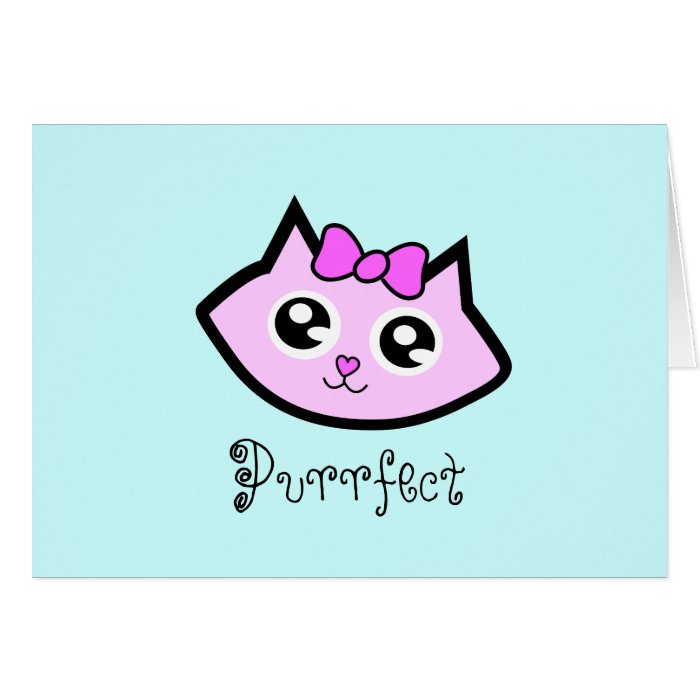 purfect kitty greeting card