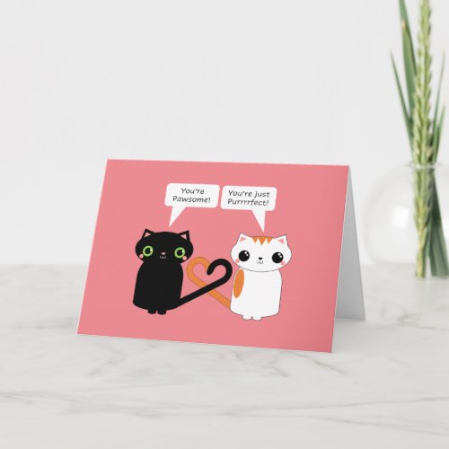 Purfect Pawsome Love Kitties Furever Love Card