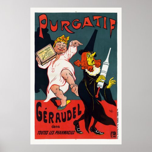 Purgatif Graudel France Vintage Poster 1895