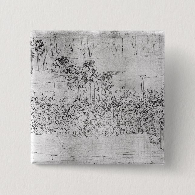 Purgatory, from 'The Divine Comedy' by Dante Pinback Button (Front)