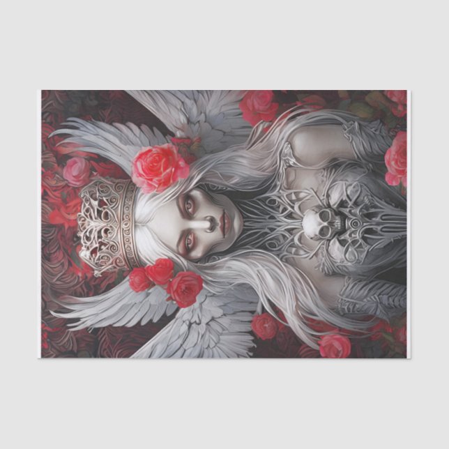 Purgatory, Passion & Pain, Red Queen Macabre Tissue Paper (Front)