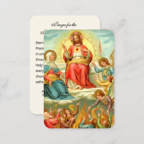 Purgatory Prayer for Poor Souls Catholic Religious Business Card