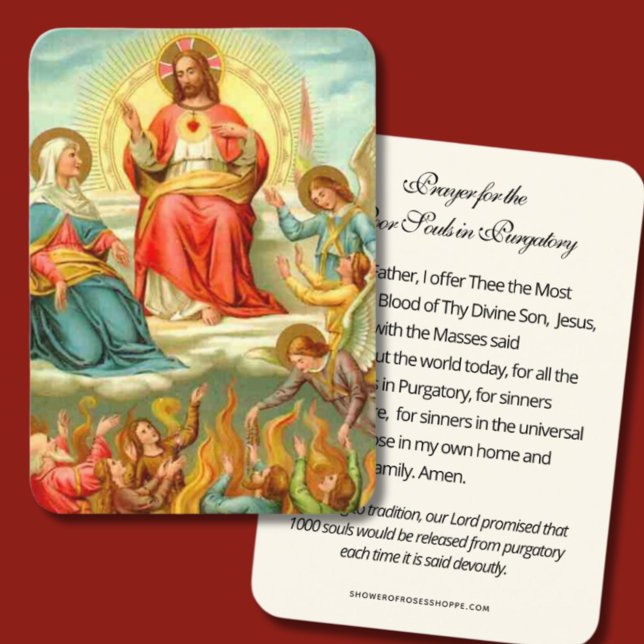Purgatory Prayer for Poor Souls Catholic Religious Business Card (Creator Uploaded)