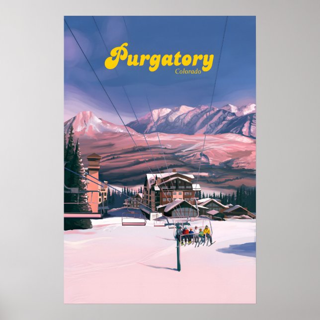 Purgatory Ski Resort Travel Poster (Front)
