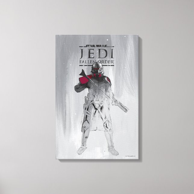 Purge Trooper Sketch Canvas Print (Front)