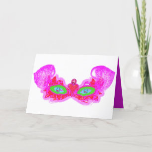 Purim פּוּרִים Esther's mask heart crown card