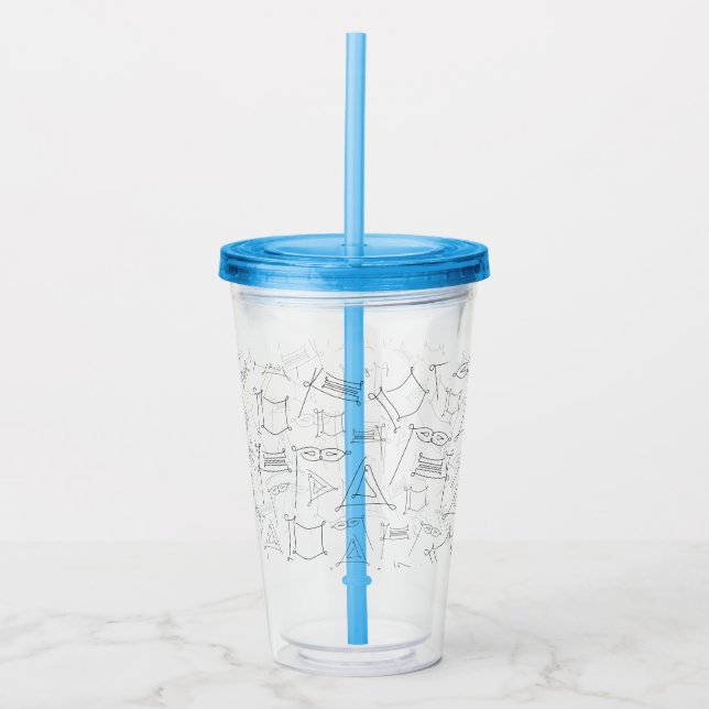 Purim Acrylic Tumbler (Front)