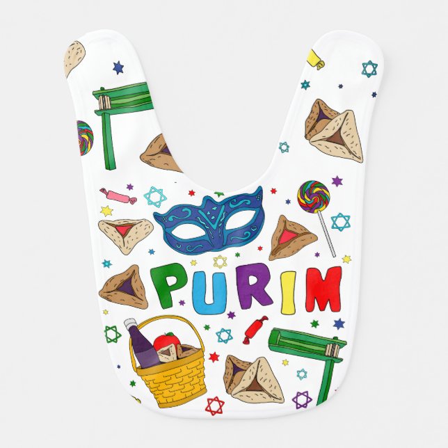 Purim Baby Bib (Front)