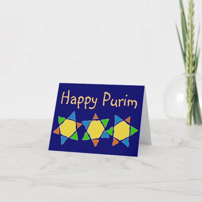 Purim celebration card (Front)