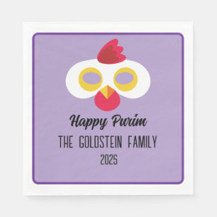 Purim chicken mask masquerade costume napkins