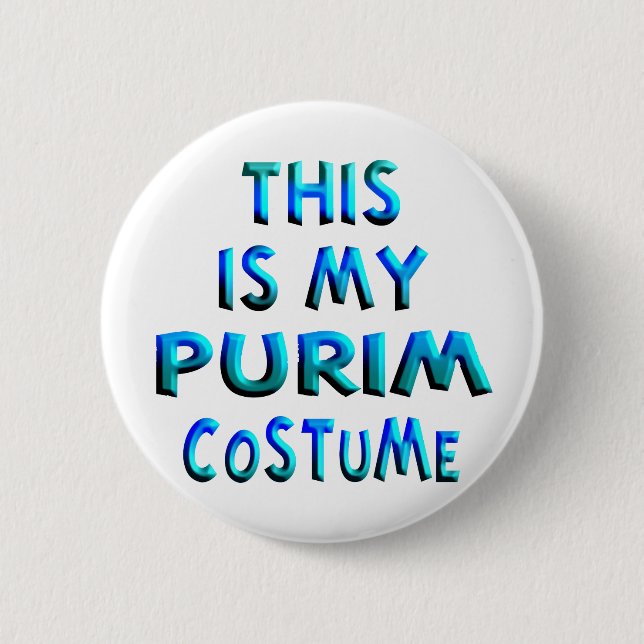 Purim Costume Button (Front)
