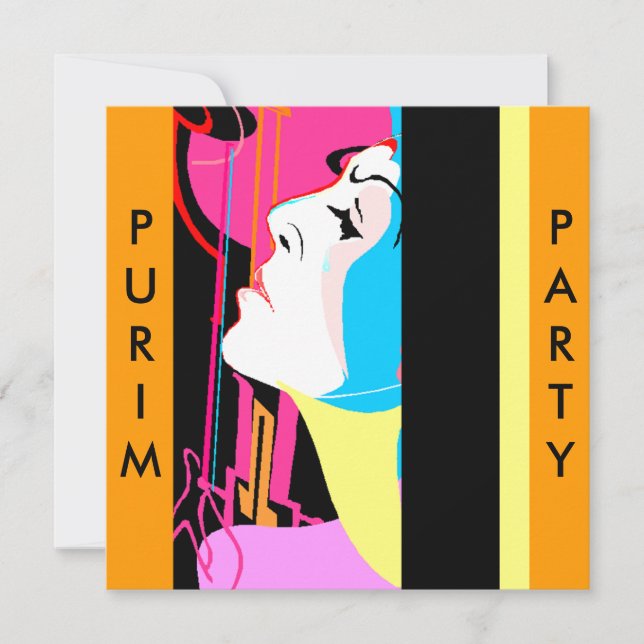 Purim Costume Masquerade Extravaganza Invitations (Front)