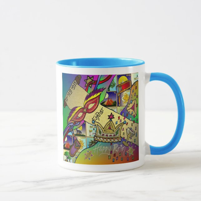 Purim Esther Celebration Light Art Print Mug (Right)