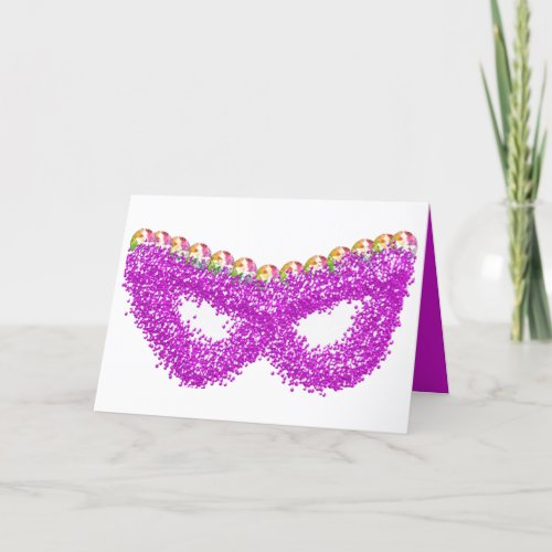 Purim Esthers mask gemstone queen crown card