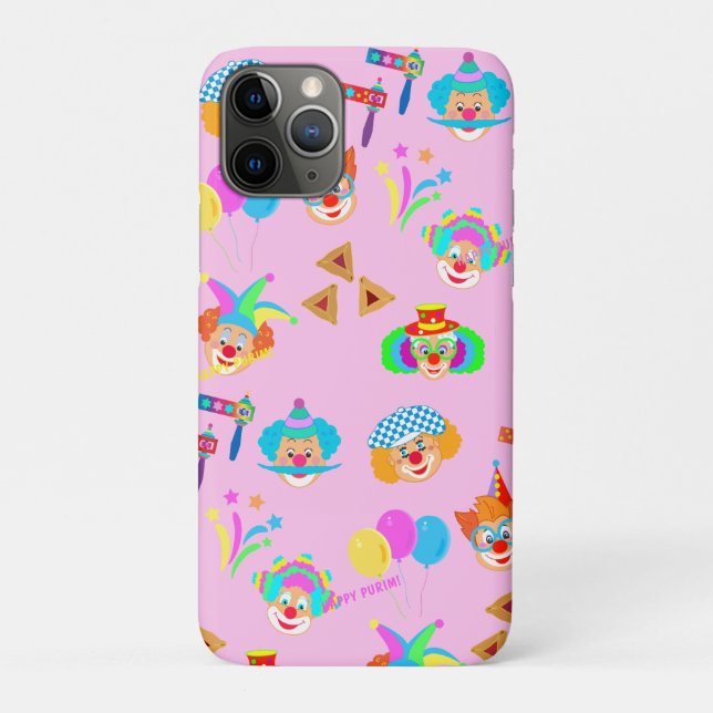 Purim Festival Kids Party Cute Clown Carnival Case-Mate iPhone Case (Back)
