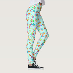 Purim Festival Kids Party Cute Clown Carnival Leggings
