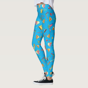 Purim Festival Kids Party Cute Clown Carnival Leggings