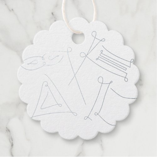 Purim Foil Favor Tags