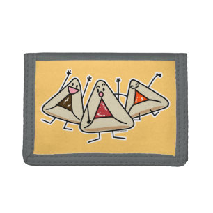 Purim hamantaschen pastry Sameach Oznei Haman Tri-fold Wallet