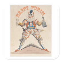 Purim. Happy Clown. Lechaim