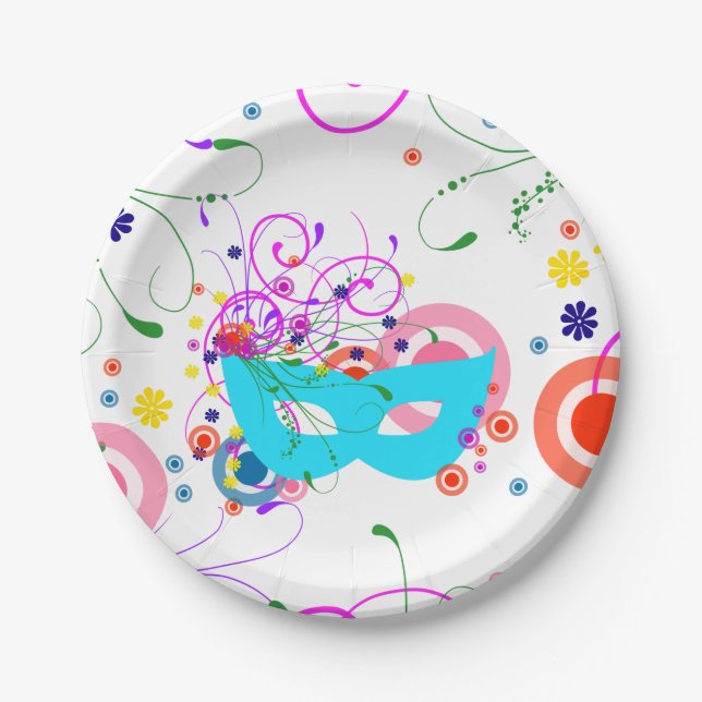 Purim Mask Paper Plates (Front)