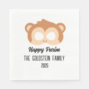 Purim Monkey mask masquerade costume Napkins