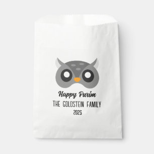 Purim owl mask masquerade costume favor bag