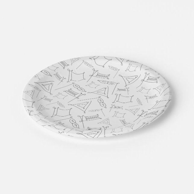 Purim Paper Plates (Angled)