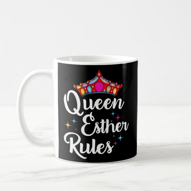 Purim Party Queen Esther Rules Coffee Mug (Left)
