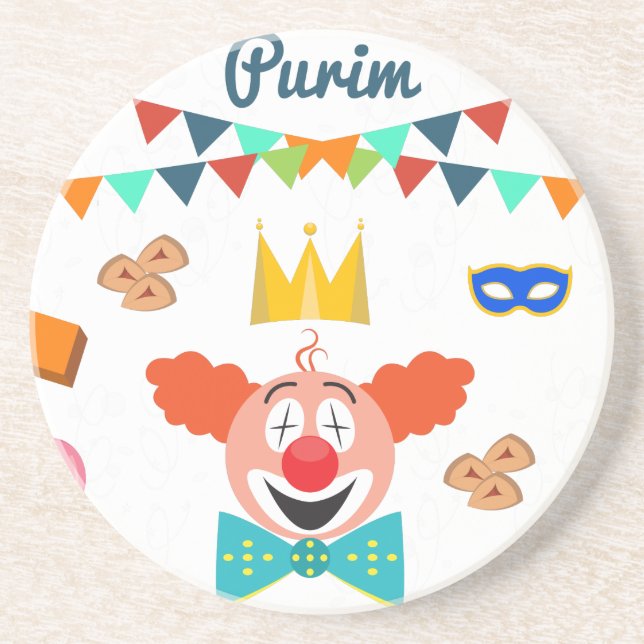 purim sandstone coaster (Front)