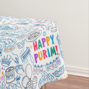 Purim Table Cloths - Three Different Sizes - Gifts
