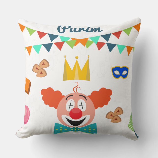 purim throw pillow (Front)