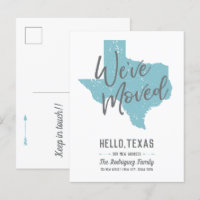 Purist Blue We've Moved - Texas