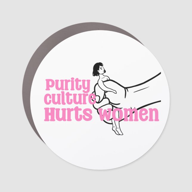 Purity Culture Hurts  Women Pink Car Magnet (Front)