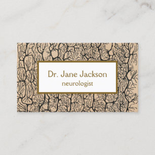 Purkinje Neuron Drawing - Neurologist Business Card