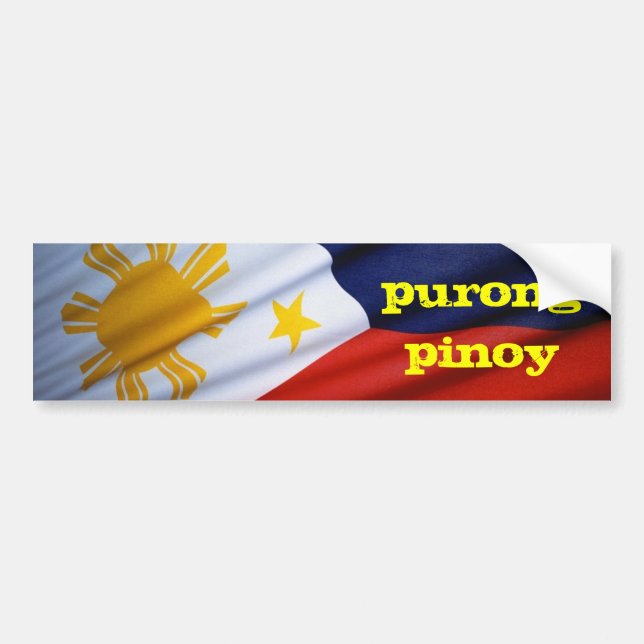 purong pinoy bumper sticker (Front)