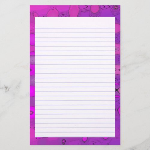Purpe Tones  Lined Stationery